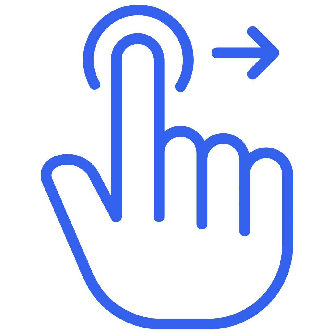 Blue Swipe Icon